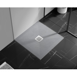 Stone Tray - Brodzik kompozytowy "F" Jasnoszary 80x100x2,5