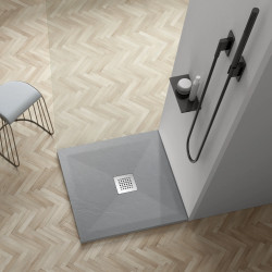 Stone Tray - Brodzik kompozytowy "F" Jasnoszary 90X90x2,5