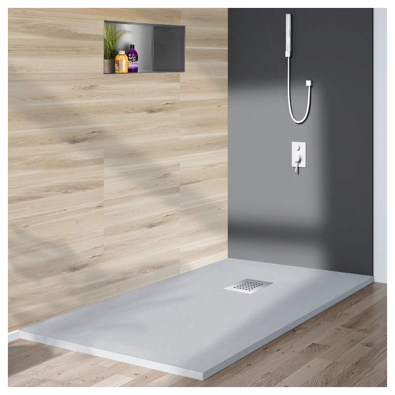 Stone Tray - Brodzik kompozytowy "F" Jasnoszary 90X120x2,5