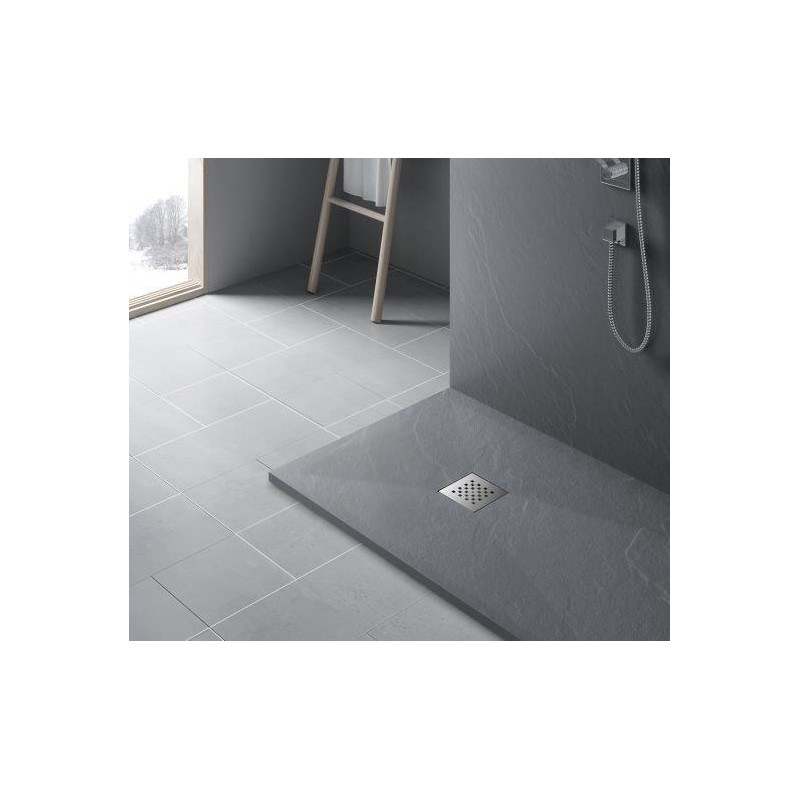 Stone Tray - Brodzik kompozytowy "F" Ciemnoszary 80x100x2,5