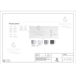 Stone Tray - Brodzik kompozytowy "F" Jasnoszary 90X140x2,5