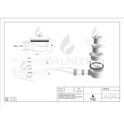 Stone Tray - Syfon do brodzika 68 mm
