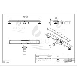 Duplex Next 2w1 Odpływ liniowy 120 cm dwustronny czarny