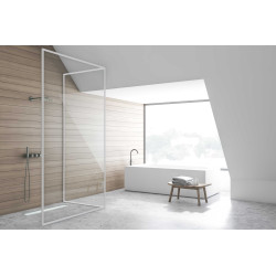 G-Drain Next Odpływ liniowy 60 cm ze szklanym panelem Milky