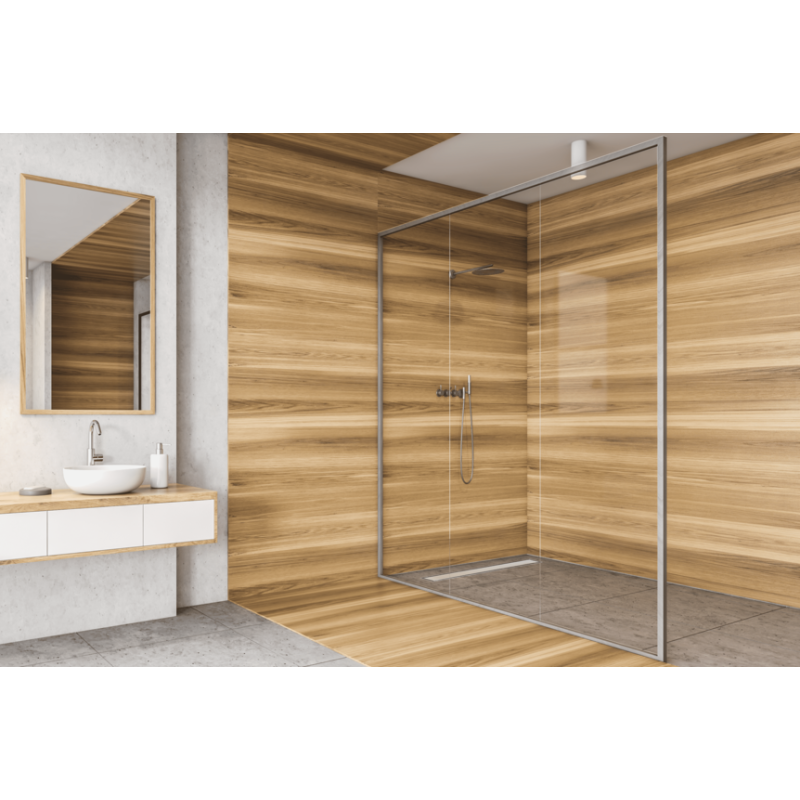 Odpływ boczny 2w1 Odpływ liniowy 100 cm z bocznym syfonem dwustronny chrom