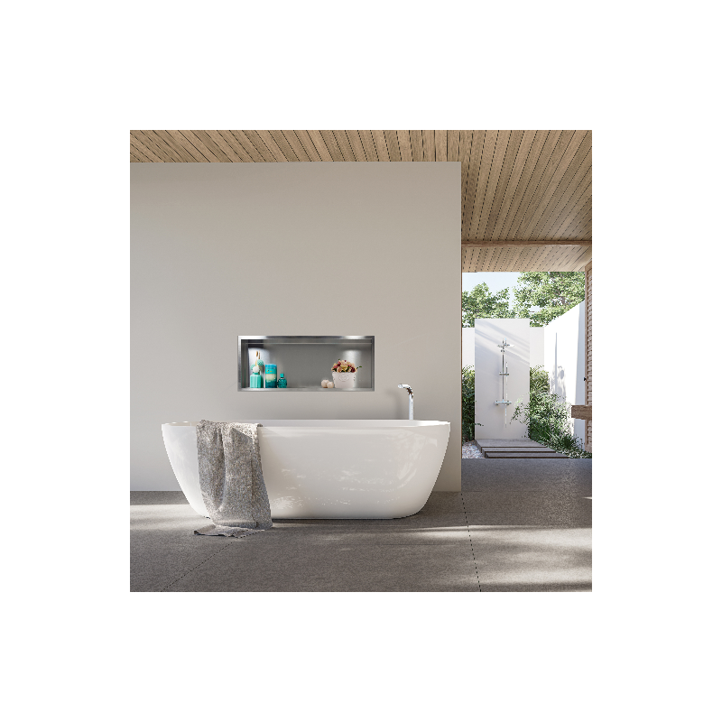 WALL-BOX ONE - Półka wnękowa INOX 90x30x10cm