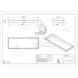 WALL-BOX ONE - Półka wnękowa INOX 90x30x10cm