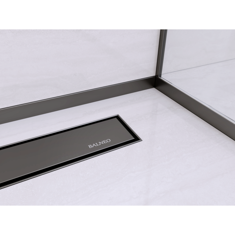 Listwa spadkowa podłogowa czołowa 130 cm czarna