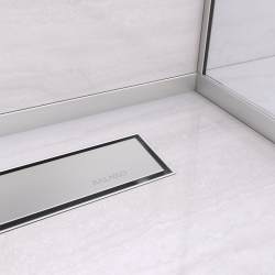 Listwa spadkowa podłogowa czołowa 130 cm inox