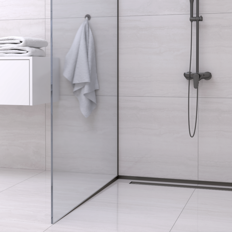 Listwa spadkowa podłogowa lewa 120 cm czarna