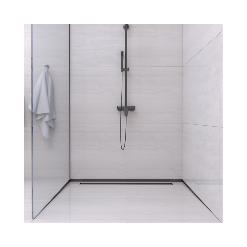 Listwa spadkowa podłogowa lewa 120 cm czarna