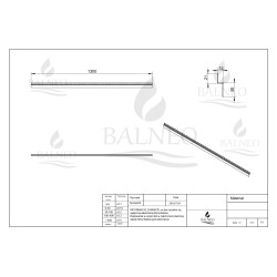 Listwa spadkowa podłogowa czołowa 130 cm czarna