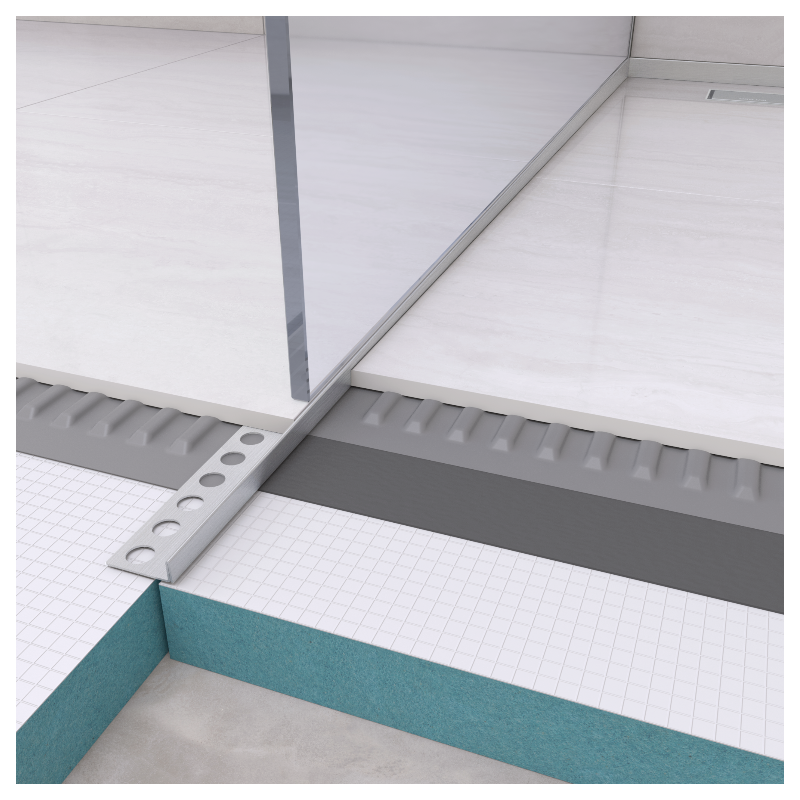 Listwa spadkowa podłogowa lewa 120 cm inox