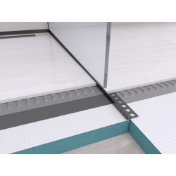 Listwa spadkowa podłogowa prawa 120 cm czarna