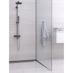 Listwa spadkowa podłogowa prawa 120 cm czarna