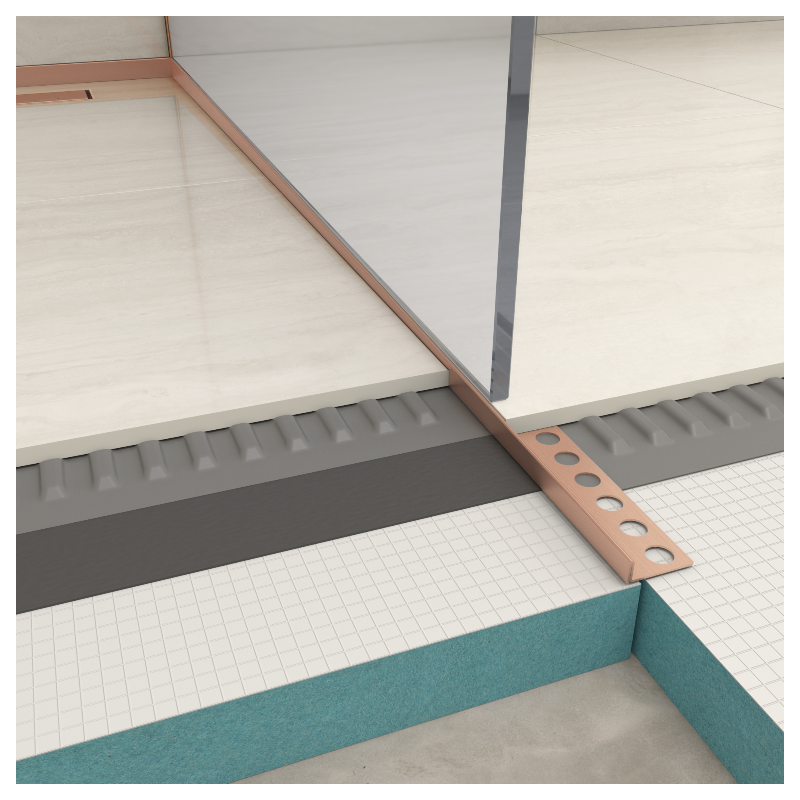 Listwa spadkowa podłogowa prawa 120 cm miedziana