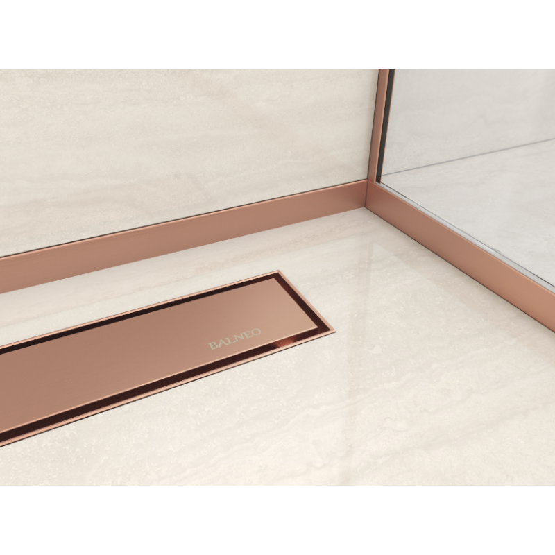 Listwa spadkowa podłogowa prawa 120 cm miedziana