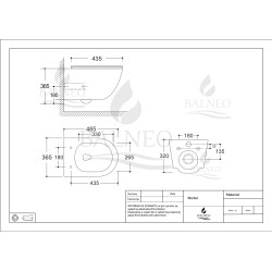 Miska podwieszana LUNA WC czarna