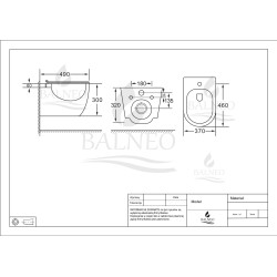 Bidet podwieszany AROX WC biały