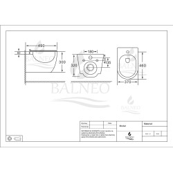 Bidet podwieszany ASOX WC biały