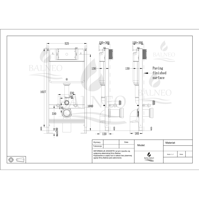 Stelaż podtynkowy WC Fix-Frame ST