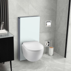 Stelaż natynkowy WC szklany mleczny Fix-Frame Glass Milky