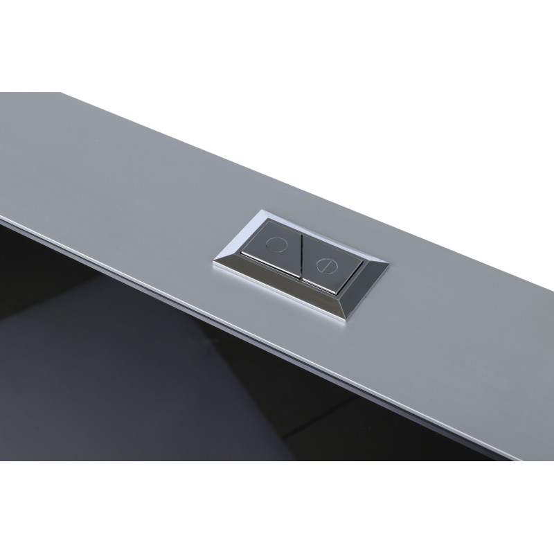 Stelaż natynkowy WC szklany czarny Fix-Frame Glass Black