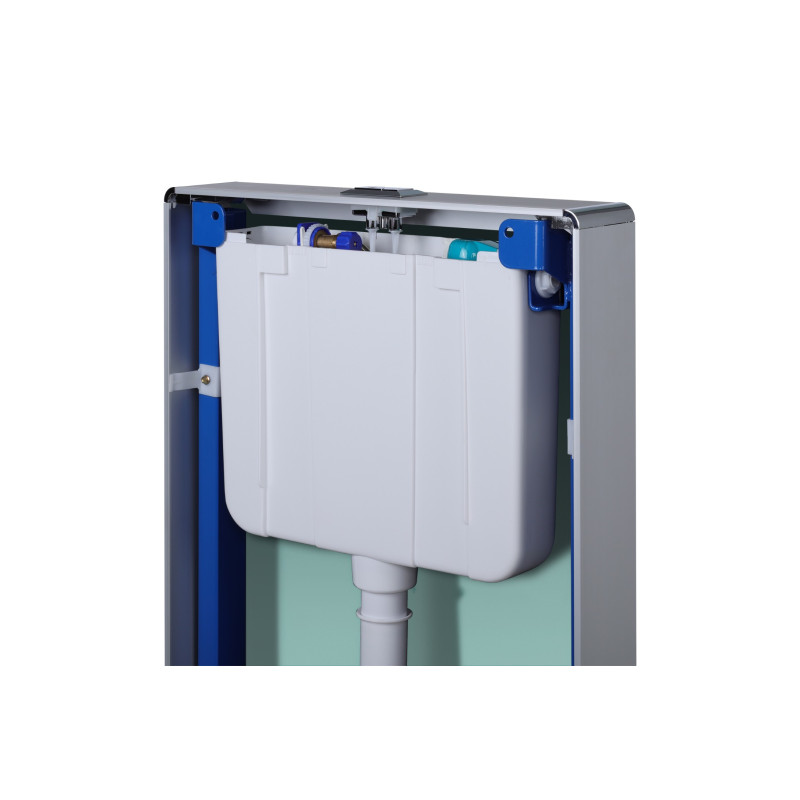 Stelaż natynkowy WC szklany mleczny Fix-Frame Glass Milky