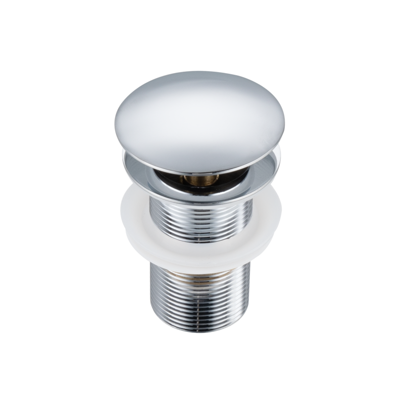 Korek umywalkowy mosiężny Klik Klak A bez przelewu Chrom