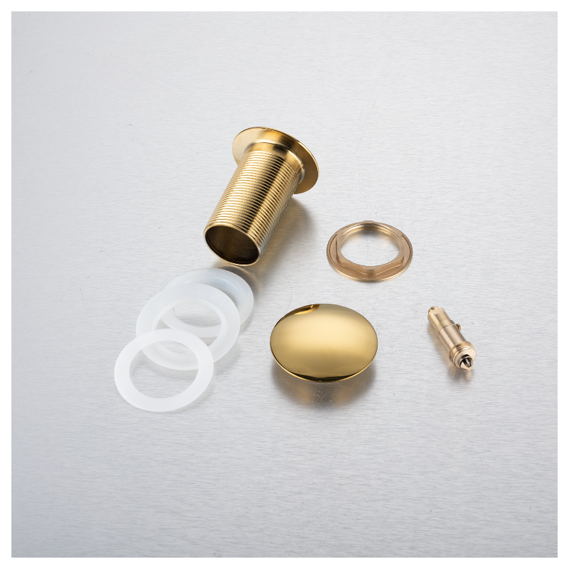 Korek umywalkowy mosiężny Klik Klak A bez przelewu Złoty