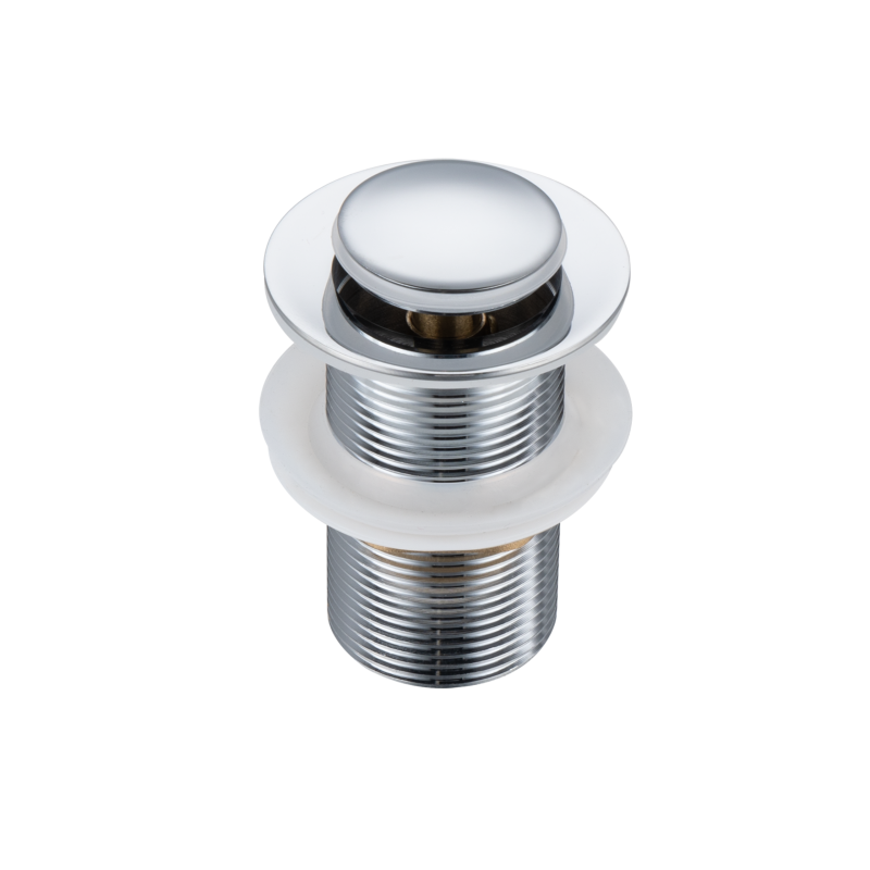 Korek umywalkowy mosiężny Klik Klak B bez przelewu Chrom