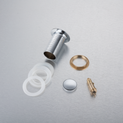 Korek umywalkowy mosiężny Klik Klak B bez przelewu Chrom