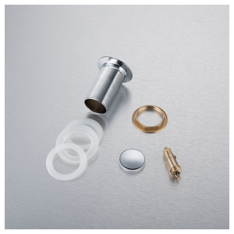 Korek umywalkowy mosiężny Klik Klak B bez przelewu Chrom