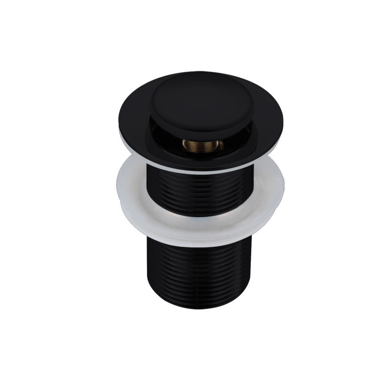 Korek umywalkowy mosiężny Klik Klak B bez przelewu Czarny