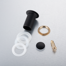 Korek umywalkowy mosiężny Klik Klak B bez przelewu Czarny