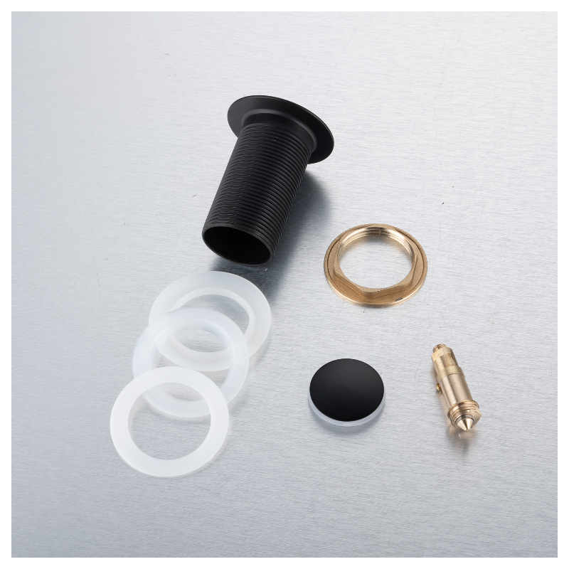 Korek umywalkowy mosiężny Klik Klak B bez przelewu Czarny