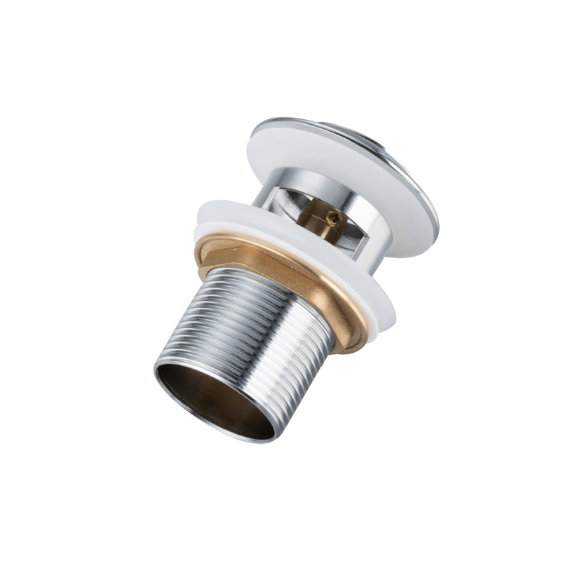 Korek umywalkowy mosiężny Klik Klak B z przelewem Chrom