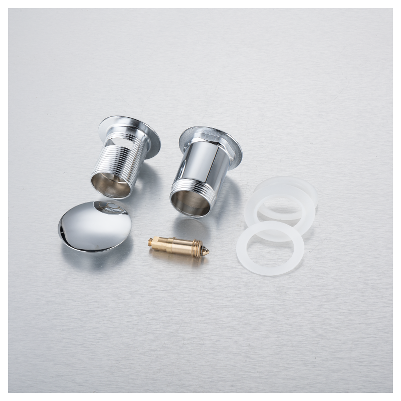 Korek umywalkowy mosiężny Klik Klak C z przelewem Chrom