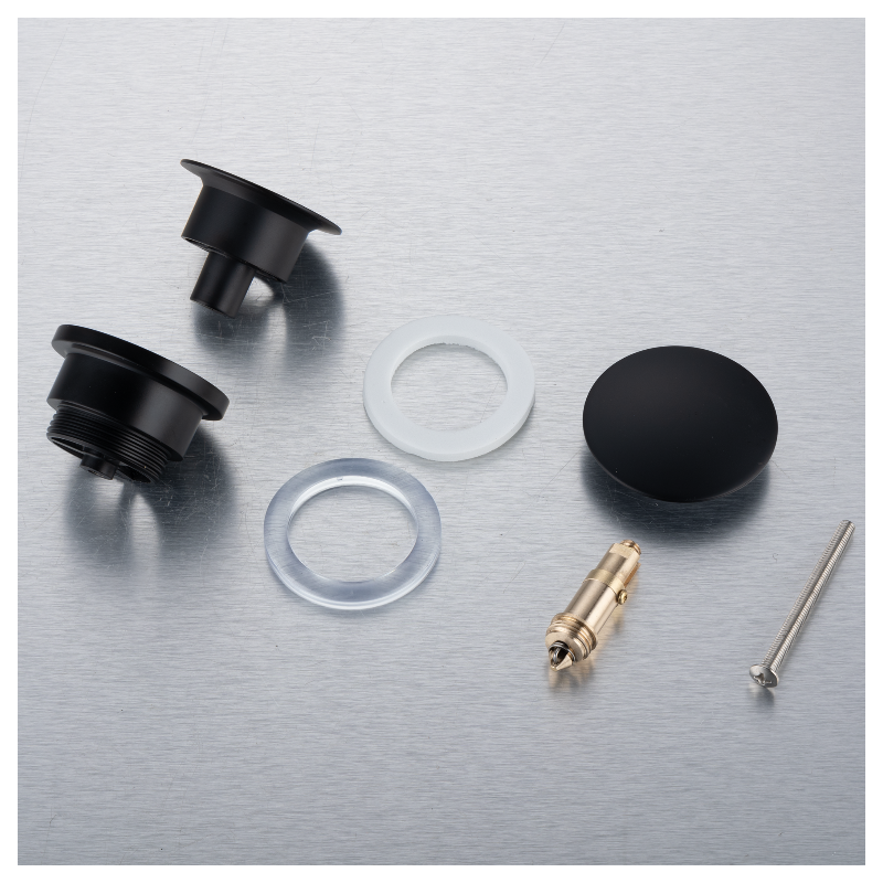 Korek umywalkowy mosiężny Klik Klak D uniwersalny Czarny