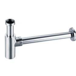 Syfon umywalkowy mosiężny okrągły Chrom