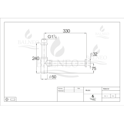 Syfon umywalkowy mosiężny okrągły Złoty