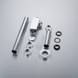 Syfon umywalkowy mosiężny kwadratowy Chrom