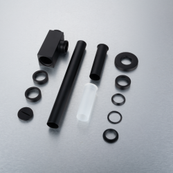 Syfon umywalkowy mosiężny kwadratowy Czarny