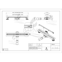 Slim&Low ProLine Odpływ liniowy 80 cm miedziany