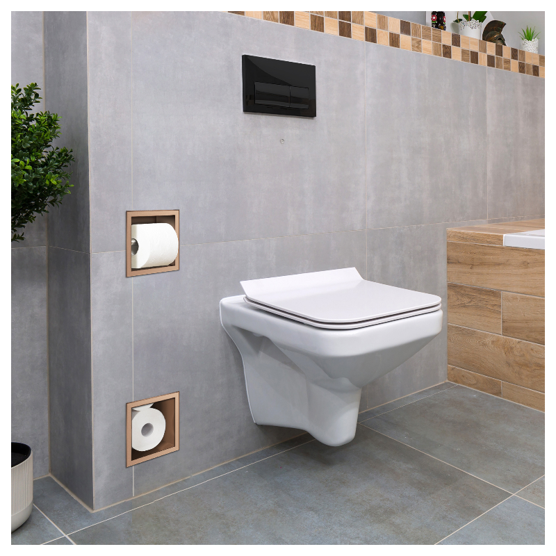 WALL-BOX PAPER 2 Copper - Magazynek z podajnikiem papieru miedziany