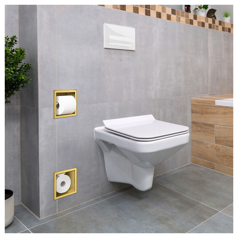 WALL-BOX PAPER 2 Gold - Magazynek z podajnikiem papieru złoty