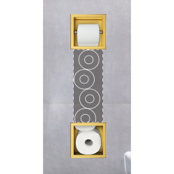 WALL-BOX PAPER 2 Gold - Magazynek z podajnikiem papieru złoty