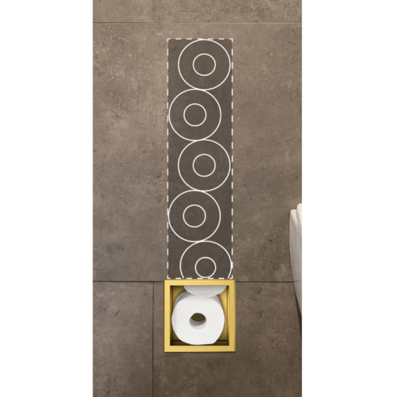 WALL-BOX PAPER 3 Gold - Magazynek na papier złoty