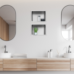 WALL-BOX ONE Inox Półka wnękowa ze stali nierdzewnej 30x20x10 cm