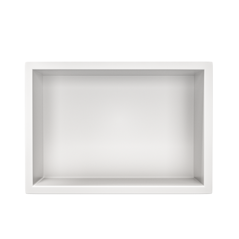 WALL-BOX ONE White Półka wnękowa ze stali nierdzewnej biała 30x20x10 cm